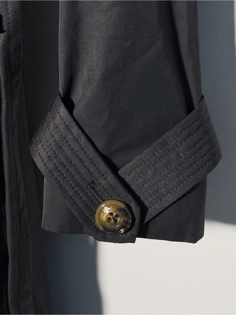 London Fog Classic Black Trench Coat Small - Picture 5 of 13